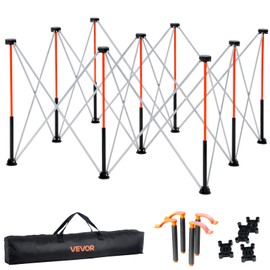 VEVOR Portable Folding Workstand, 4.15 x 4.15 ft Collapsible Workbench, 3500 lbs Weight Capacity, No Assembly Foldable Work Stand with Storage Bag, Table Top NOT Included, for Garage Workshop Outdoor