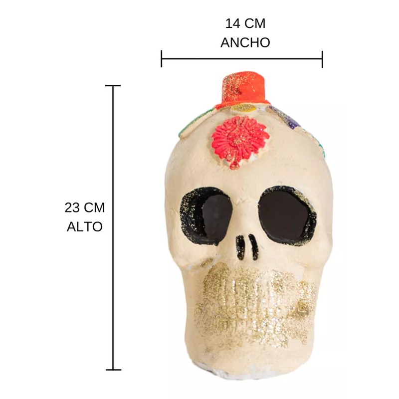 Emporio Bolletd Kit De 2 Portavelas Día De Muertos Cráneo