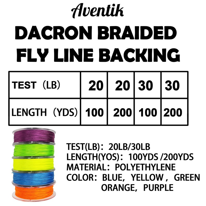 Aventik Fly Line Backing (Orange, 20LB,100YARD)