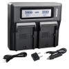 Kastar BP-511 Battery or Dual LCD Charger for Canon Optura