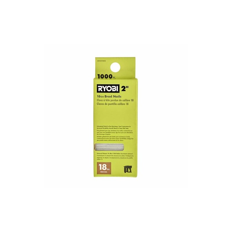 RYOBI 1,000 PC. 2" 18GA Brad Nails