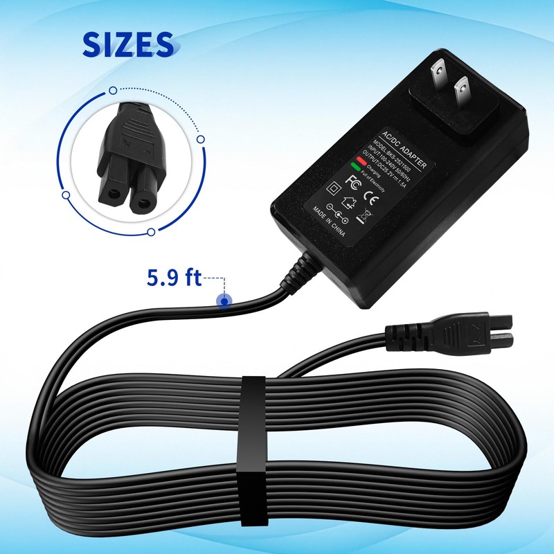 for Wybot Cordless Pool Vacuum Plug 25.2V Quick Charger Compatible