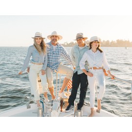 American Hat Makers Firm Straw Hats for Men & Women – Barcelona Fedora Hat Natural