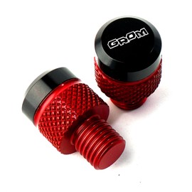 ZYAKOMO CNC M10x1.25 Motorcycle Mirror Hole Plugs Stock Mirrors Hole Screw Fit For Honda MSX125 GROM 2022 GROM 125 MSX 125 2013-2023 (Red)