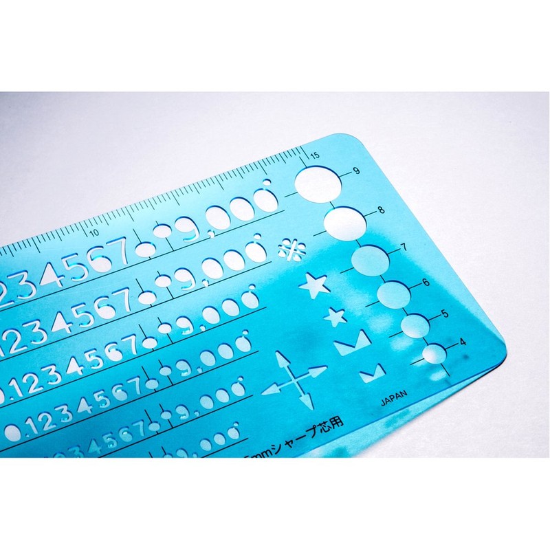 Staedtler 982 15-1 Template Number Ruler 0.5mm for Mechanical Pencils,
