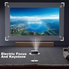 2024 Upgraded Smart Mini Projector - Auto Keystone, Electric Focus,