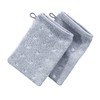 Möve Quadretti Walk Terry Wash Mitt Silver 15 x 20