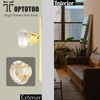 ToPToToo Glass Crystal Dummy Door Knobs Interior, Single-Side Dummy Door