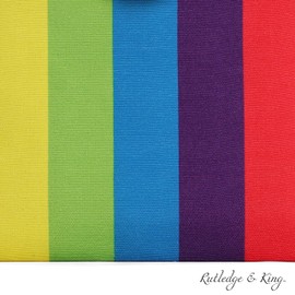 Rutledge & King Tote Bag - Beach Bag - Beach Tote - Large Tote Bag with Rope Handles (1 pack, Rainbow)
