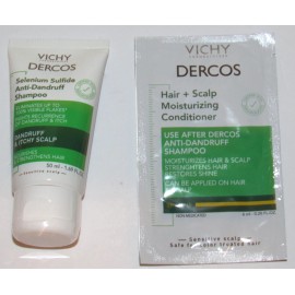 Vichy Dercos Anti-Dandruff Shampoo 1.69 Oz Travel Selenium Sulfide + Conditioner