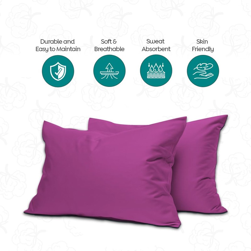 MistyMorning Pillow Cases 2 Pack, Soft & Premium Quality Bedding