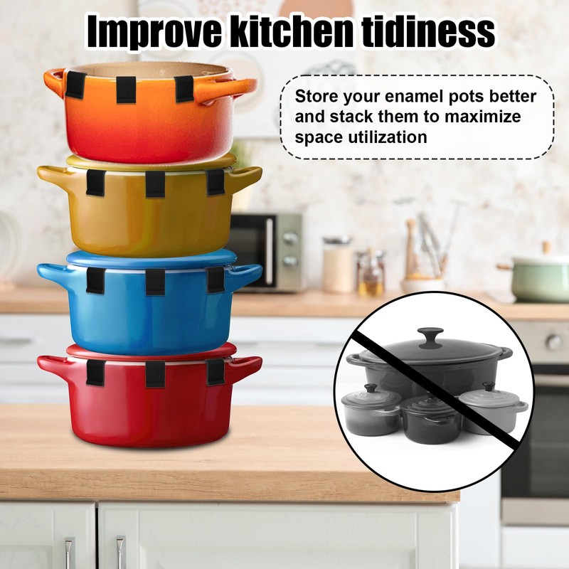 12pcs Dutch Oven Lid Protector Clips, Thickened Cookware Protectors for