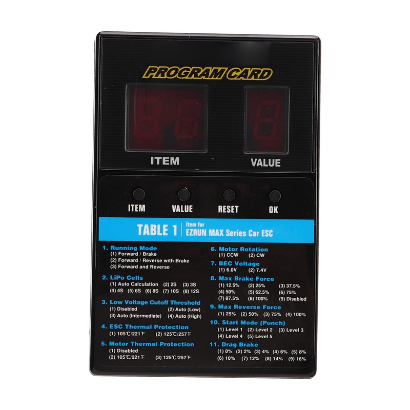 LED Program Card Box Brushless Universal ESC Programming Card for