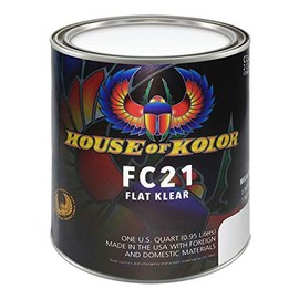 House of Kolor Low VOC Urethane Flat Klear | Low VOC Flat Finish Clearcoat, Can be Used Over All Solvent Based Basecoats | 1 Quart