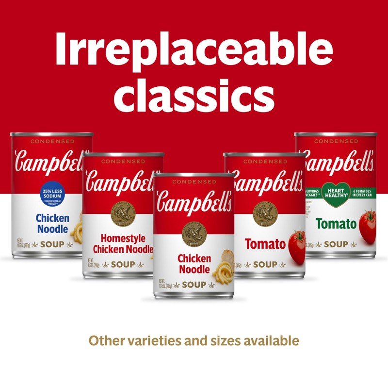 Campbell's Condensed Heart Healthy Tomato Soup, 23.2 oz Family Size