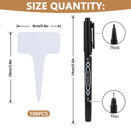 Set of 100 Weatherproof Plant Signs, Herb Signs, Plant Lettering, Bring a White Marker. Suitable for Gardens, Orchards or Farms