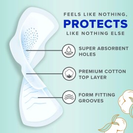 Unbranded Always Pure Cotton Feminine Pads, Size 3, Extra Heavy Flow, with Wings,22 Count