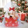 CUDICY Christmas Cellophane Gift Bags 10pcs Large Holiday Gift Wrap