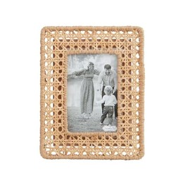 Mud Pie Small Woven Cane Frame; 9" X 7"