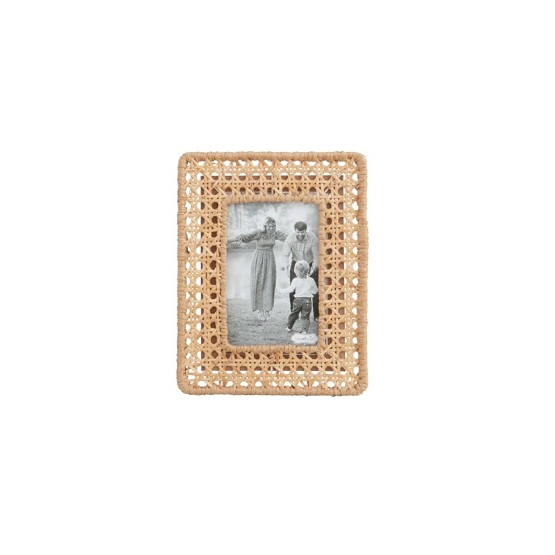 Mud Pie Small Woven Cane Frame; 9" X 7"