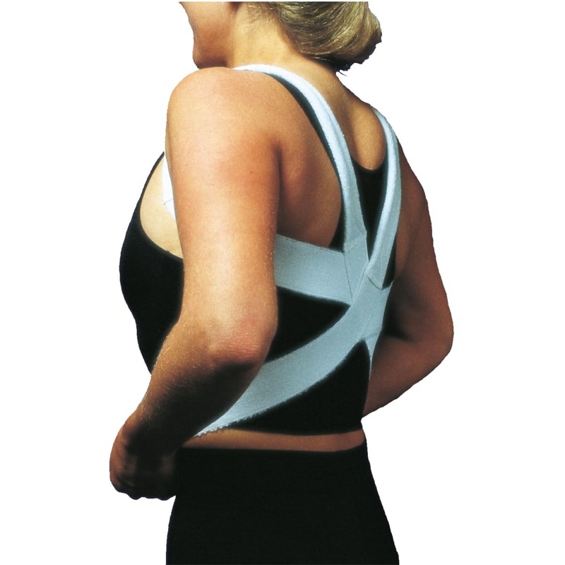 Posture Support Shoulder Brace for Back Alignment, White, Small