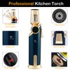 DOUBFIVSY Butane Torch Lighter, 60° Rotatable Refillable Kitchen Cooking Torch