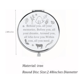 FEELMEM Woods Musical Compact Mirror Behind You All Your Memories Musical Theatre Fans Gift Compact Mirror