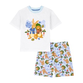 Peter Rabbit Boys Pyjamas Toddler Pjs Short Easter PJs set, Ages 12 Months to 5 Years Old (UK, Age, 3 Years, 4 Years, Blue/White)
