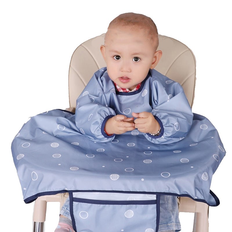Coverall Baby Feeding Bibs Cute Pattern Smooth Surface Comfortable Dining