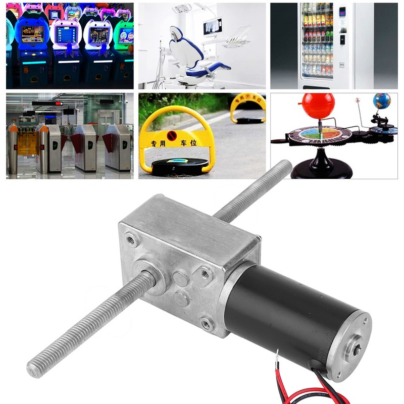 24V Double Shaft Metal Gearbox Turbo Worm Speed Reduction Gear