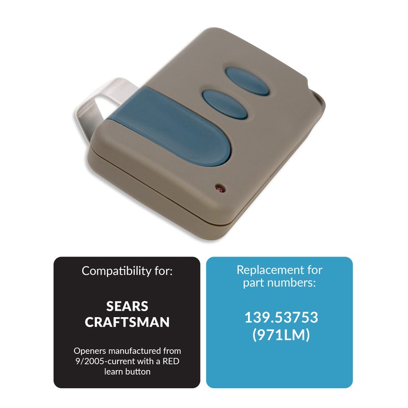 Garage2Go Garage Door Remote Replacement for Sears Craftsman (139.53681) 971LM