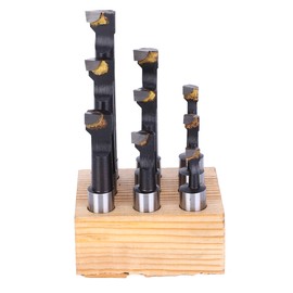 9Pcs Boring Bar Set 1/2" F1 Type High Speed Steel CNC Lathe Tool Holding with Base