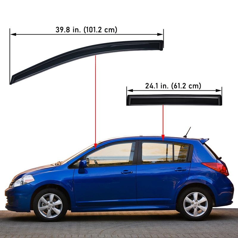 Lightronic Extra Durable Outside-Mount Auto Vent Window Visor, Fits 2007-2012