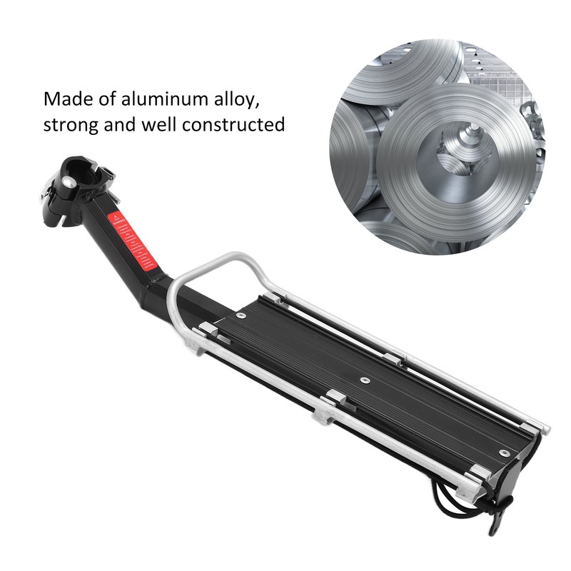Bike Rear Rack Aluminum Alloy Detachable Manned Bicycle Cargo Rack
