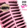 Eyelash Extensions Set, 200 Pieces, Fluffy Artificial Eyelash Clusters, Lashes