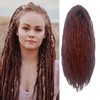 22 Inch Brown Wool Dreadlock Extensions Double Ended 15 Strands
