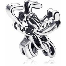 MSPOVOF Heart Christmas Animal Charms Bead for Bracelets and Necklaces S925 Sterling Silver Charms for Birthday Women Jewellery Gift, Cubic Zirconia