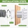 Glooglitter 4 Inch Dryer Vent Kit, Exhaust Ducting Through Wall,Gray