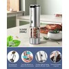 CIRCLE JOY Electric Pepper Grinder Stainless Steel Rechargeable Pepper Mill