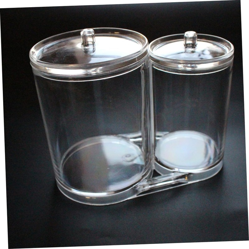 VICASKY Makeup Organizer Acrylic Storage Case for Cotton Swabs Pads