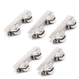 Sourcingmap 5 Pcs Silver Tone Wheel Sliding Wardrobe Glass Window Door Roller