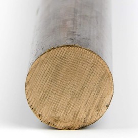 655 Bronze Round Bar, Unpolished (Mill) Finish, H04 Temper, ASTM B98, 0.375" Diameter, 72" Length, OnlineMetals