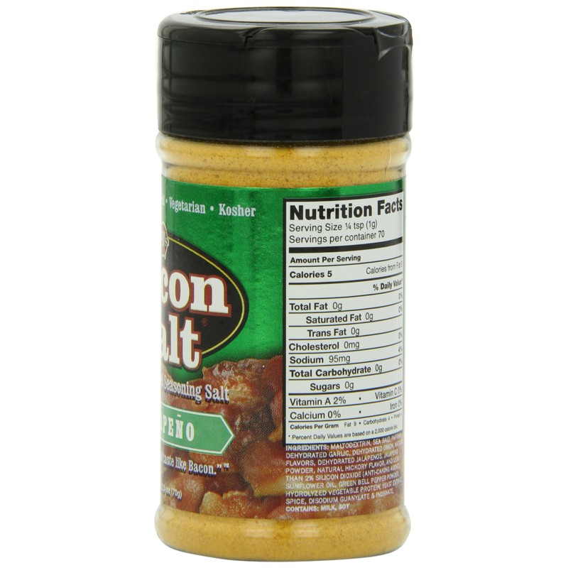 J&D's Jalapeno Bacon Salt, 2.5 Ounce Bottle