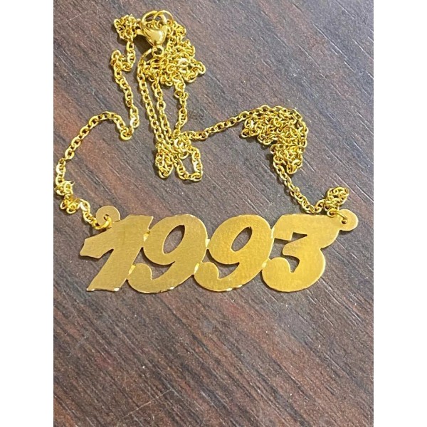 hand made personalized name necklace / number -years