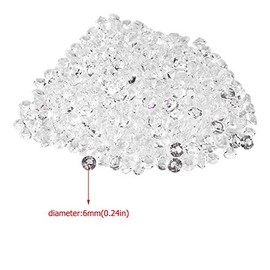 FTVOGUE Transparente Cristal acrílico Diamante Banquete de boda Adorno de bricolaje Perlas Banquete de boda Adorno de bricolaje (6mm 2000pcs）)