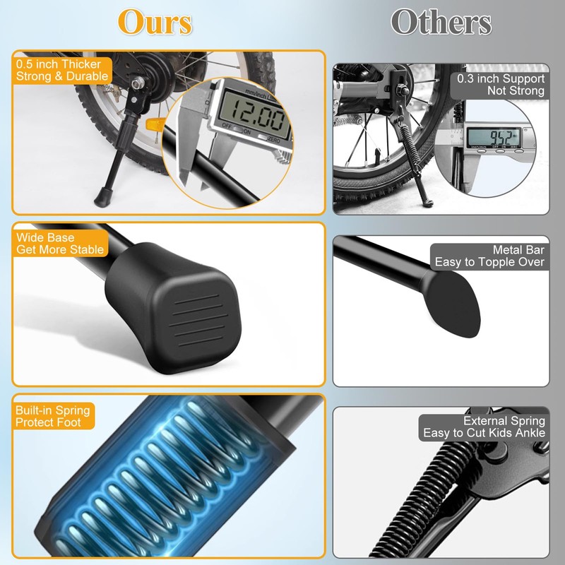 CYFIE Side Stand, Bicycle Stand, Kickstand Stand, Single Foot Stand,