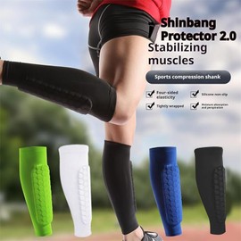 BIMENDOS Shinbang Protector 2.0,Espinilleras Fútbol con Almohadilla Anticolisión,Shindefender Espinilleras,Espinilleras Deportivas Fútbol,para fútbol, Baloncesto, Ciclismo, Escalada (Verde, XL)