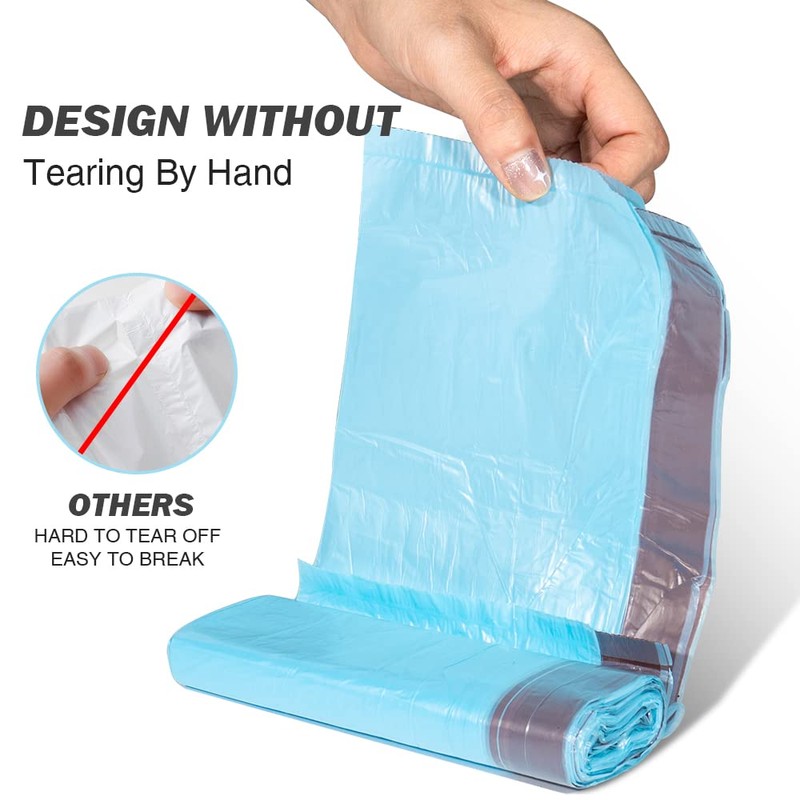 JOYEUX 4 Gallon Small Trash Bags, No-Tearing Drawstring Garbage Bags