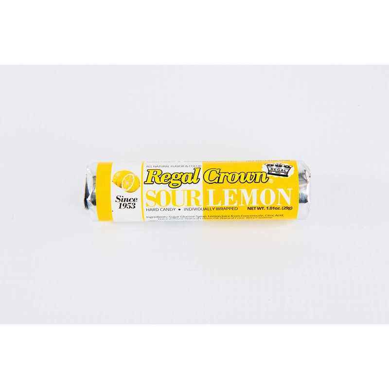 Regal Crown Sour Lemon Hard Candy Rolls | Old Fashioned