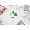 Shamrock Happy Face Iron On Decal, St Patricks Day Shirt